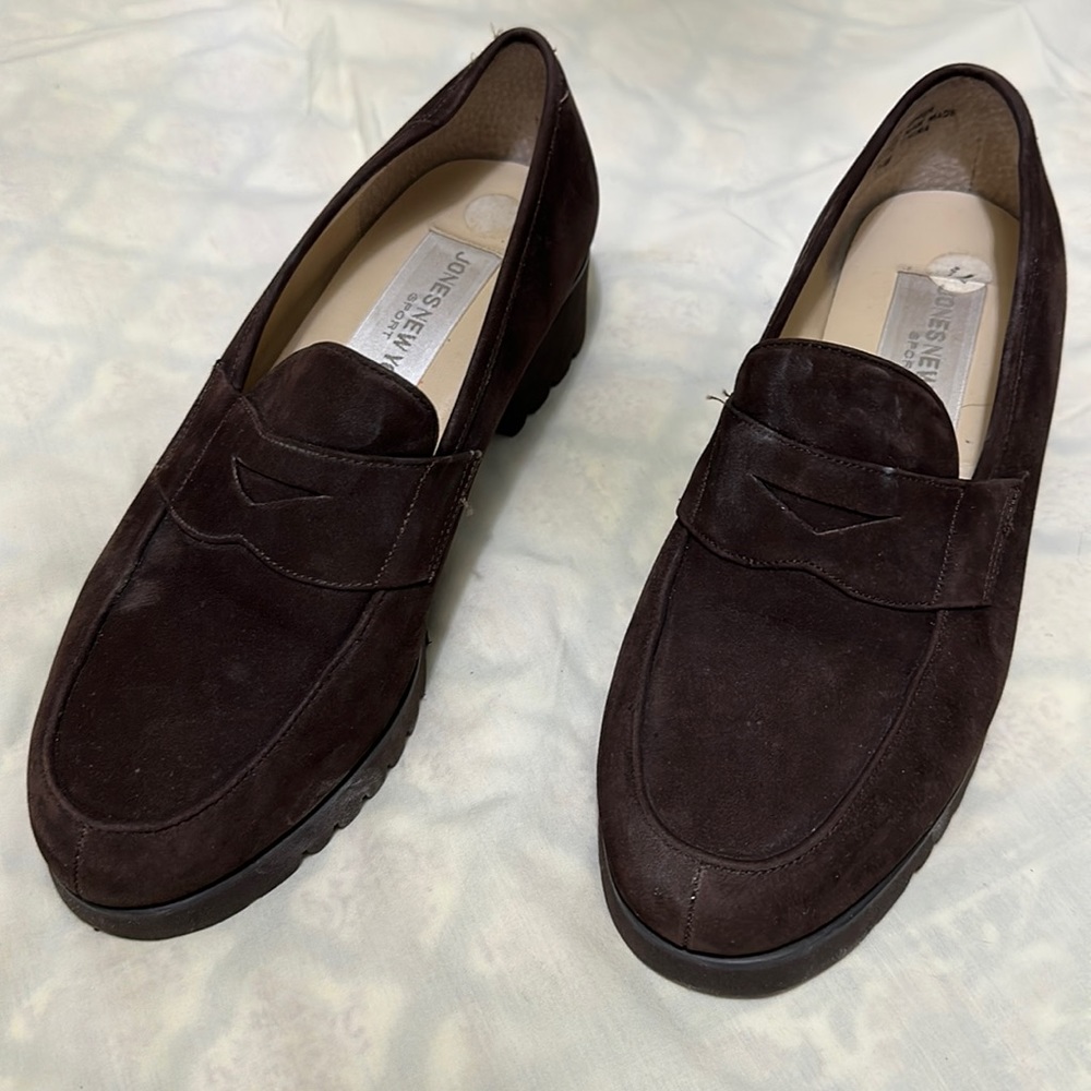 Brown suede shoes